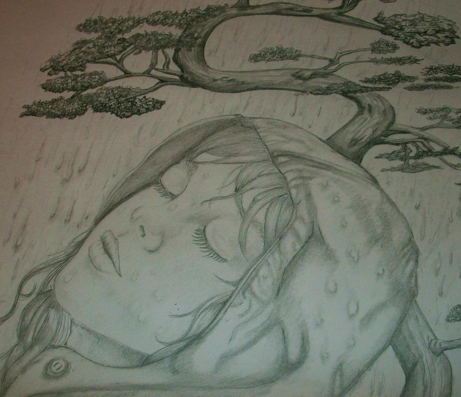 900x776 Innocent Rain Drawing By Michael Elliott