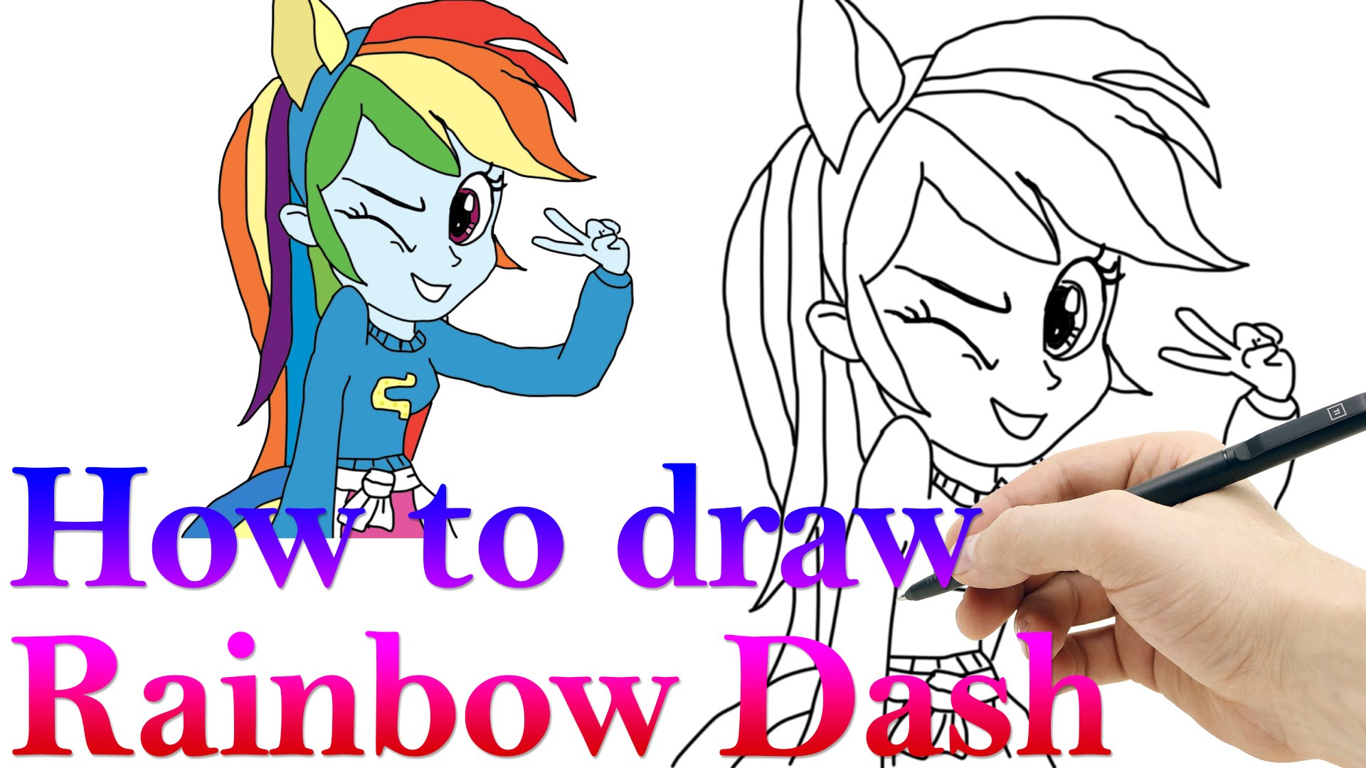 1920x1080 How To Draw Rainbow Dash From My Little Pony Equestria Girls Hde