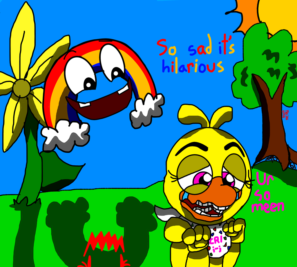 1024x922 Chica's Magic Rainbow Drawing By Pikayolo