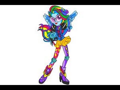480x360 How To Draw Rainbow Dash From My Little Pony Equestria Girls