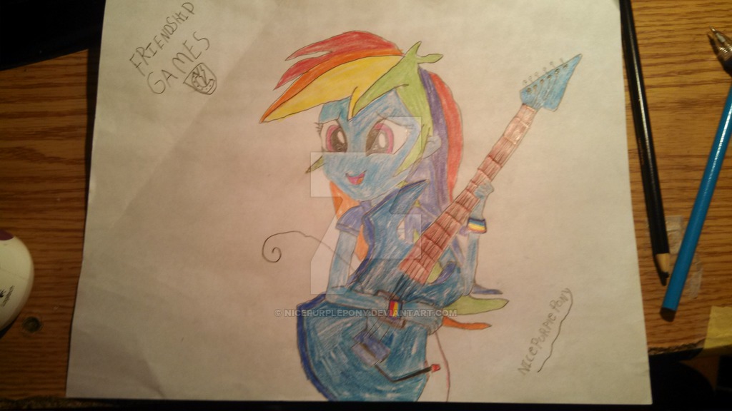 1024x576 Rainbow Dash Colored Friendship Games By Nicepurplepony