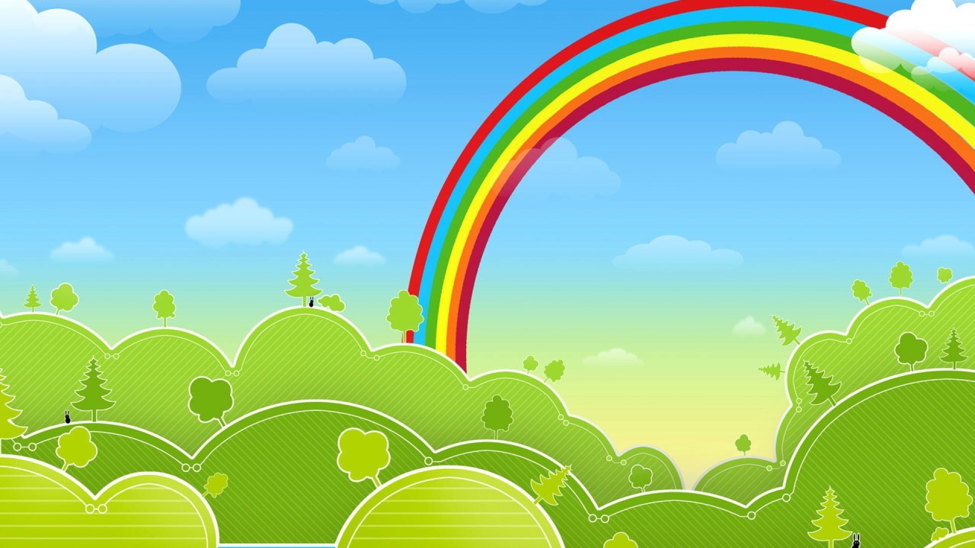 1920x1080 Download Wallpaper 1920x1080 Drawing, Rainbow, Multicolored Full