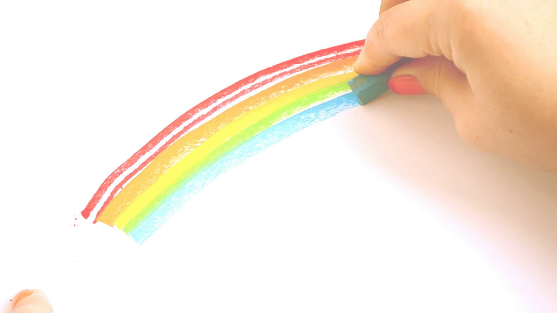 1920x1080 We Draw A Rainbow. Drawing Process. Stock Video Footage