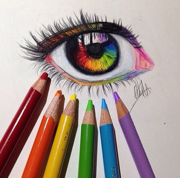 632x626 Rainbow Eye Drawing @naladraws