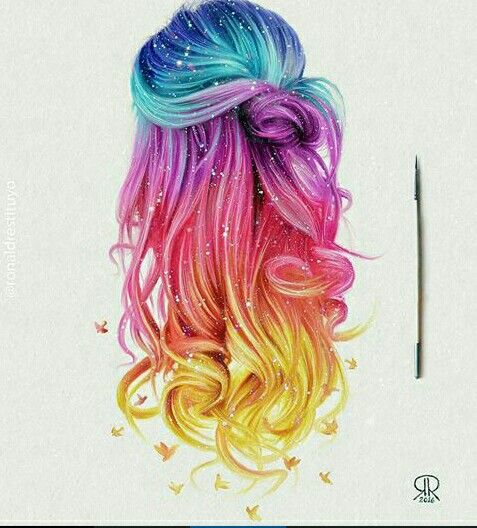 477x528 Rainbow Hair