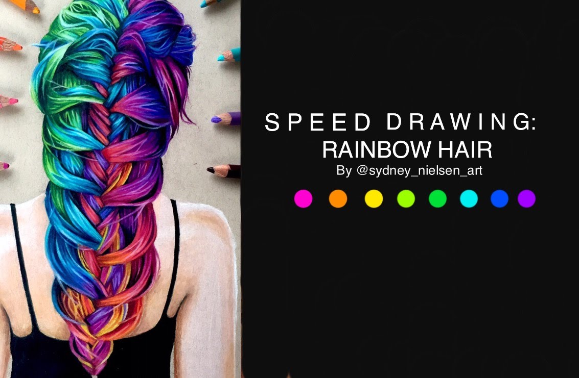 1133x741 Speed Drawing Rainbow Hair