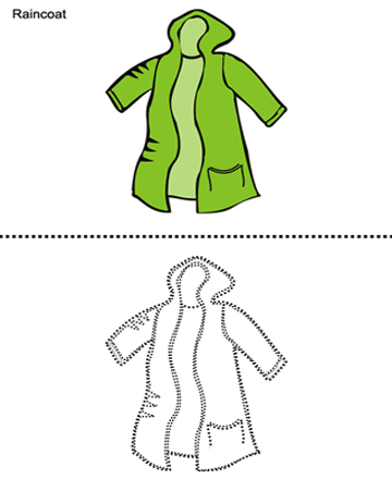 360x440 Raincoat Printable Coloring Worksheet