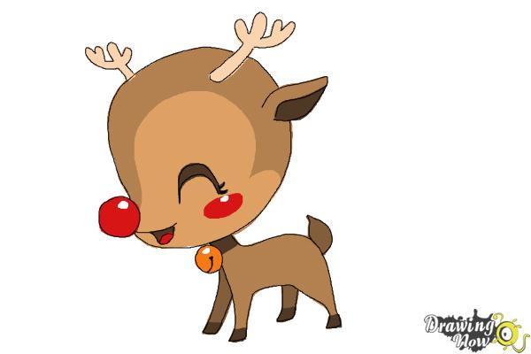 600x400 How To Draw A Cute Reindeer