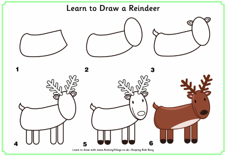 460x317 To Draw A Reindeer