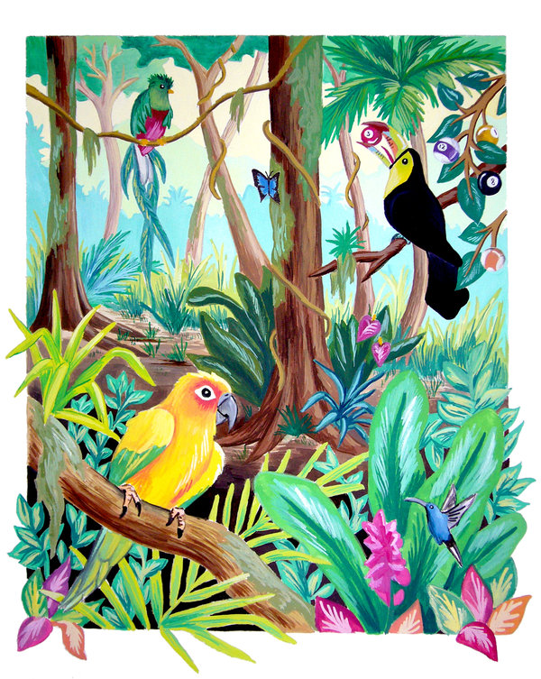 600x753 Rainforest Menagerie By Fireberd904