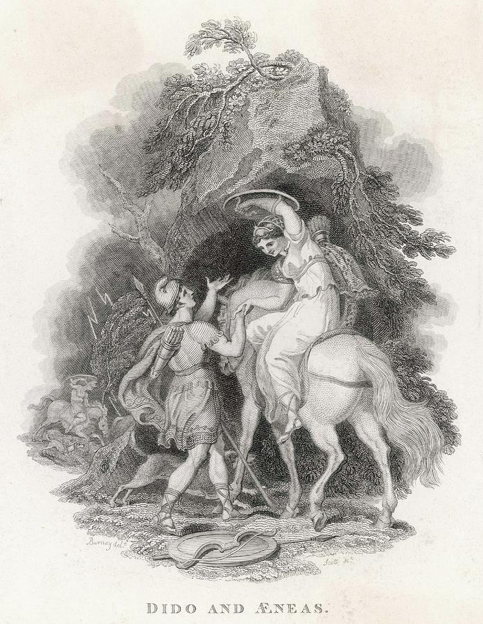 697x900 The Lovers Are Caught In A Rainstorm Drawing By Mary Evans Picture