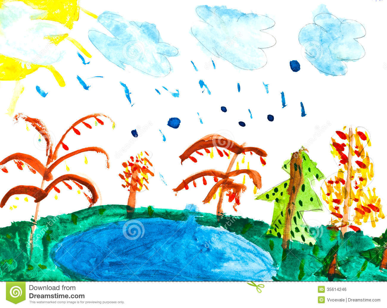 1300x1033 Rainy Day Drawing For Children A Rainy Day
