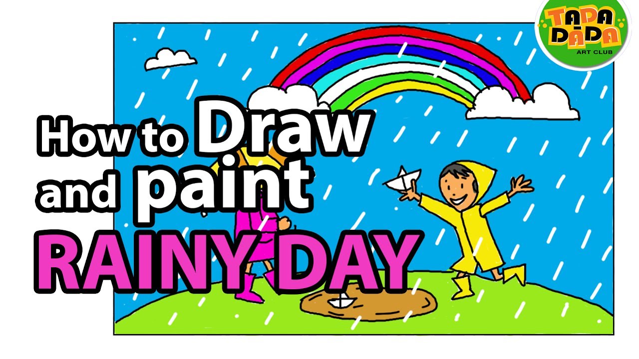 1280x720 Learn How To Draw Rainy Day Step By Step Kids Drawing Tada