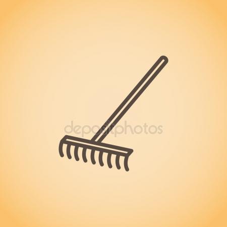 450x450 Rake. Vector Drawing Stock Vector Marinka