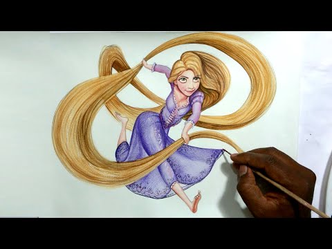 480x360 Drawing Disney's Princess Rapunzel From Tangled Speed Paint