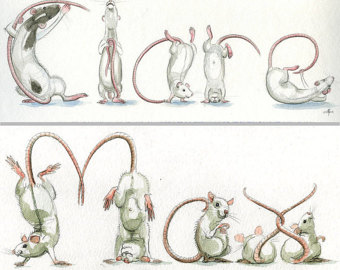 340x270 Rat Painting Etsy