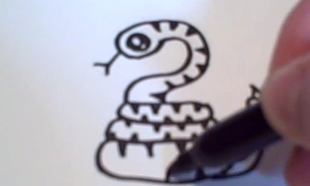 1280x768 How To Draw A Cartoon Snake