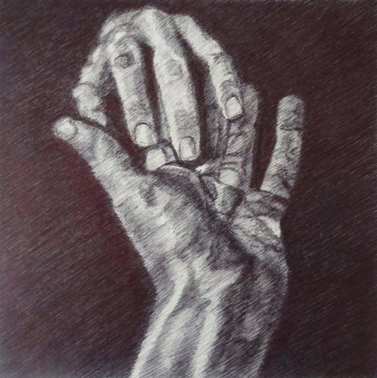 770x772 Saatchi Art Reaching Hands Drawing By Ap P Art A Passion For Pen Art