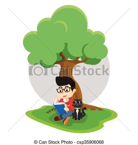 450x470 Boy Reading Book