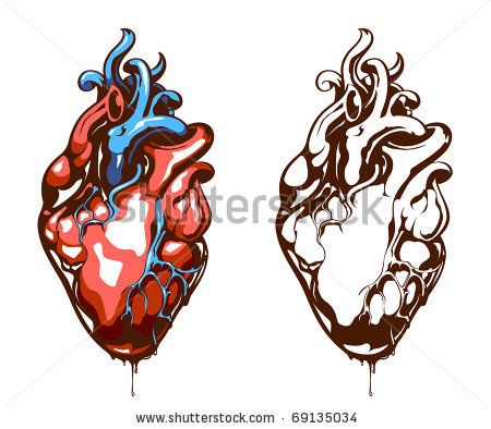 450x394 Real Heart Drawing Clipart Panda