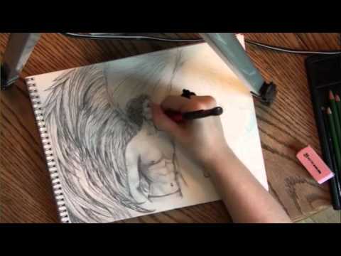 480x360 Drawing Long, Flowy Angel Wings