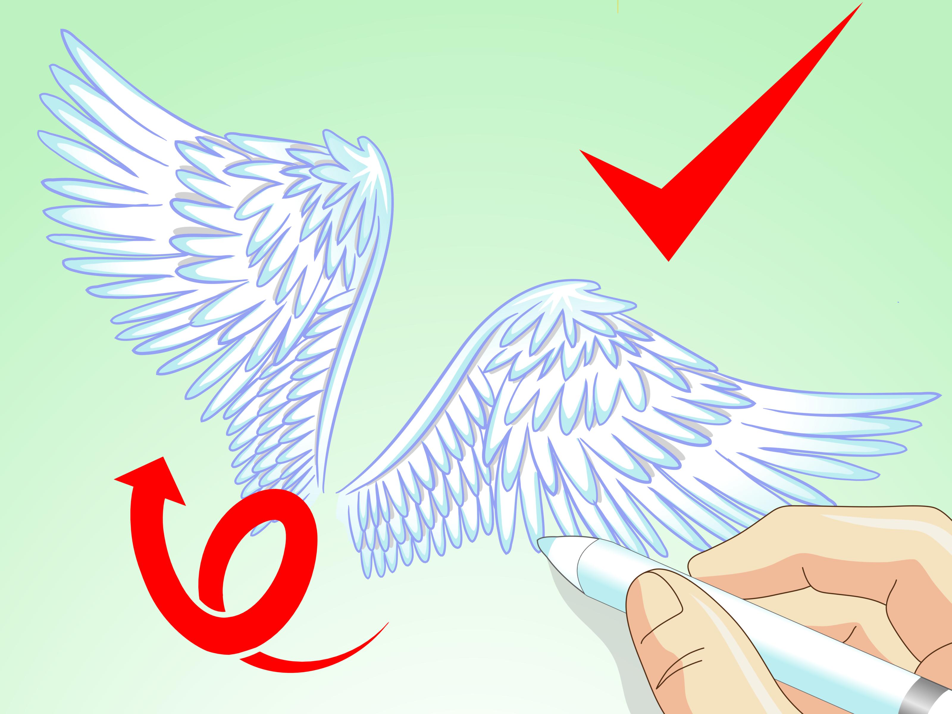 3200x2400 How To Draw Angel Wings 14 Steps (With Pictures)