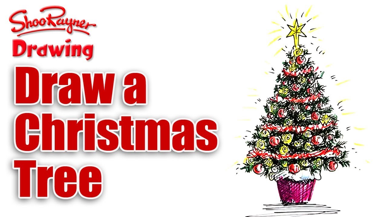 1280x720 How To Draw A Christmas Tree
