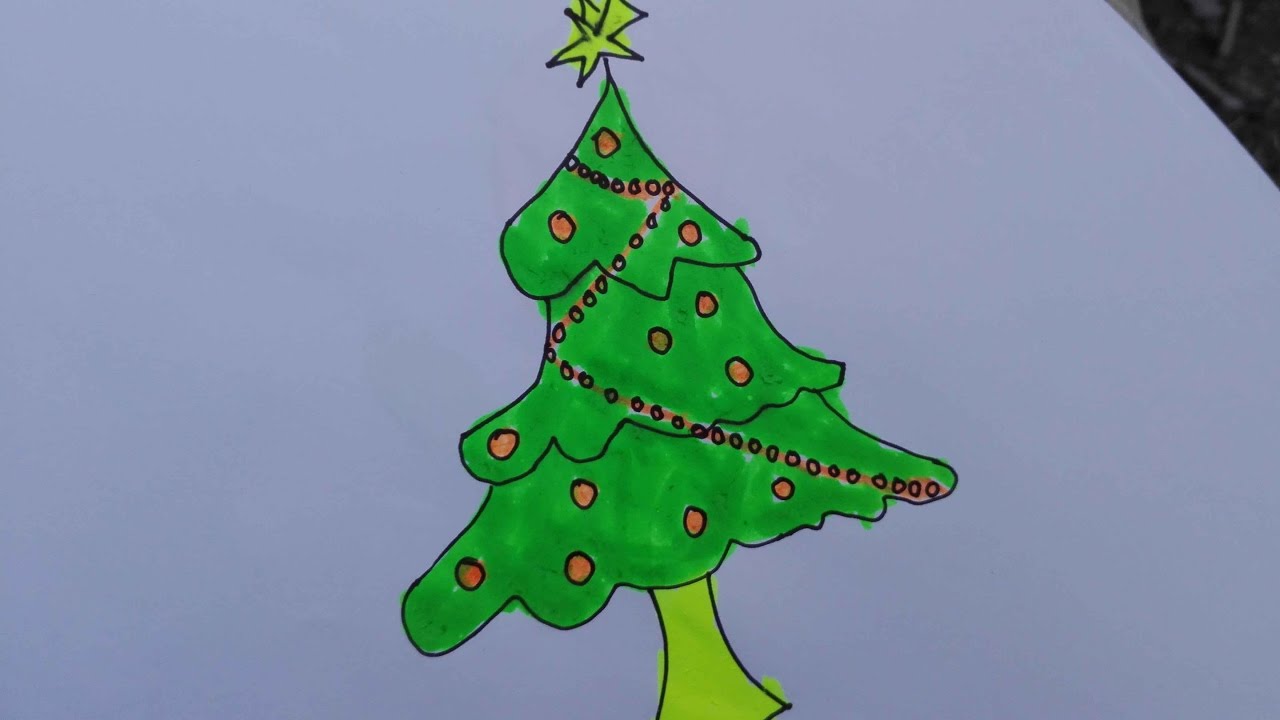 Realistic Christmas Tree Drawing at GetDrawings | Free download