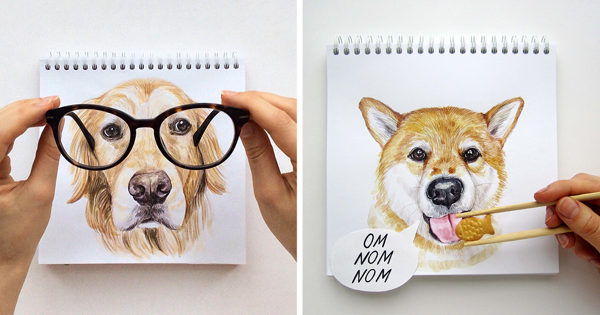 1200x630 Russian Illustrator Turns Famous Instagram Dogs Into Drawings