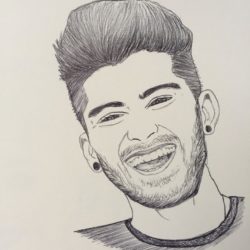 250x250 Zayn Malik Drawing, Pencil, Sketch, Colorful, Realistic Art Images