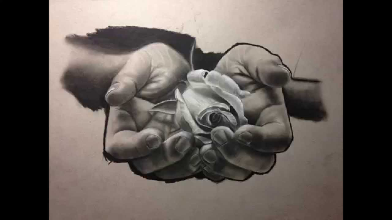 1280x720 Realistic Drawing Of A Rose Realistic Charcoal Drawing A Rose