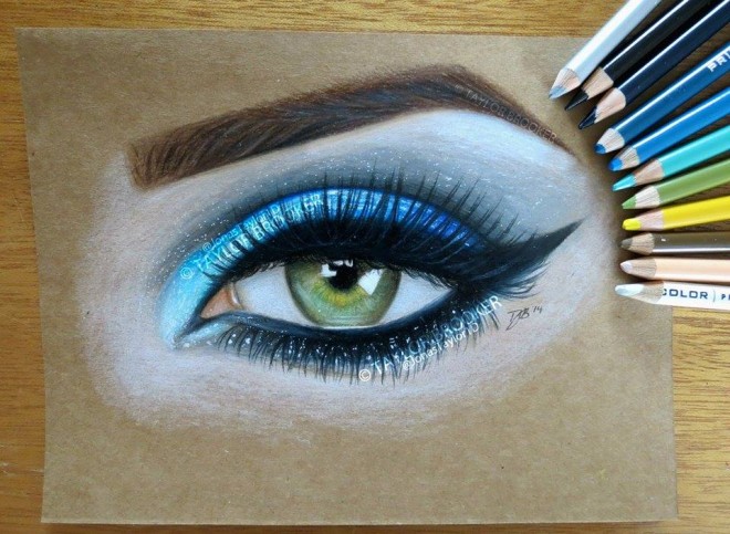 660x483 Eyes Color Pencil Drawing By Taylor Brooker