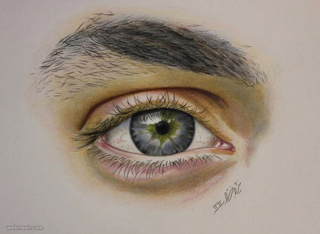 660x482 Realistic Eyes Pencil Drawing 2