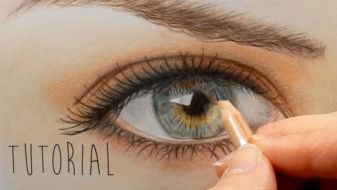1280x720 Tutorial How To Draw Color A Realistic Eye And Eyebrow