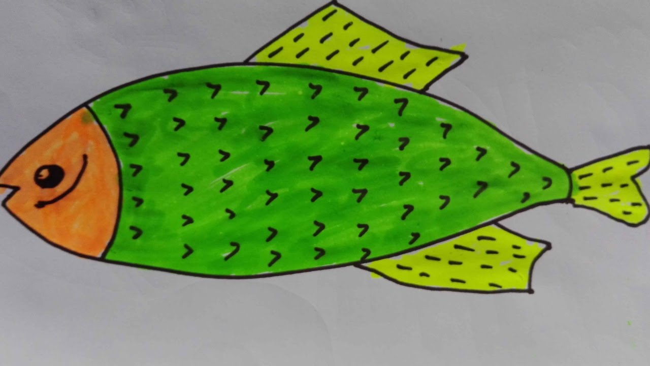 1280x720 How To Draw A Fish Draw A Realistic Fish Fish Drawing