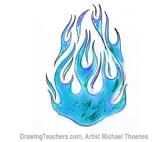 550x468 To Draw Flames