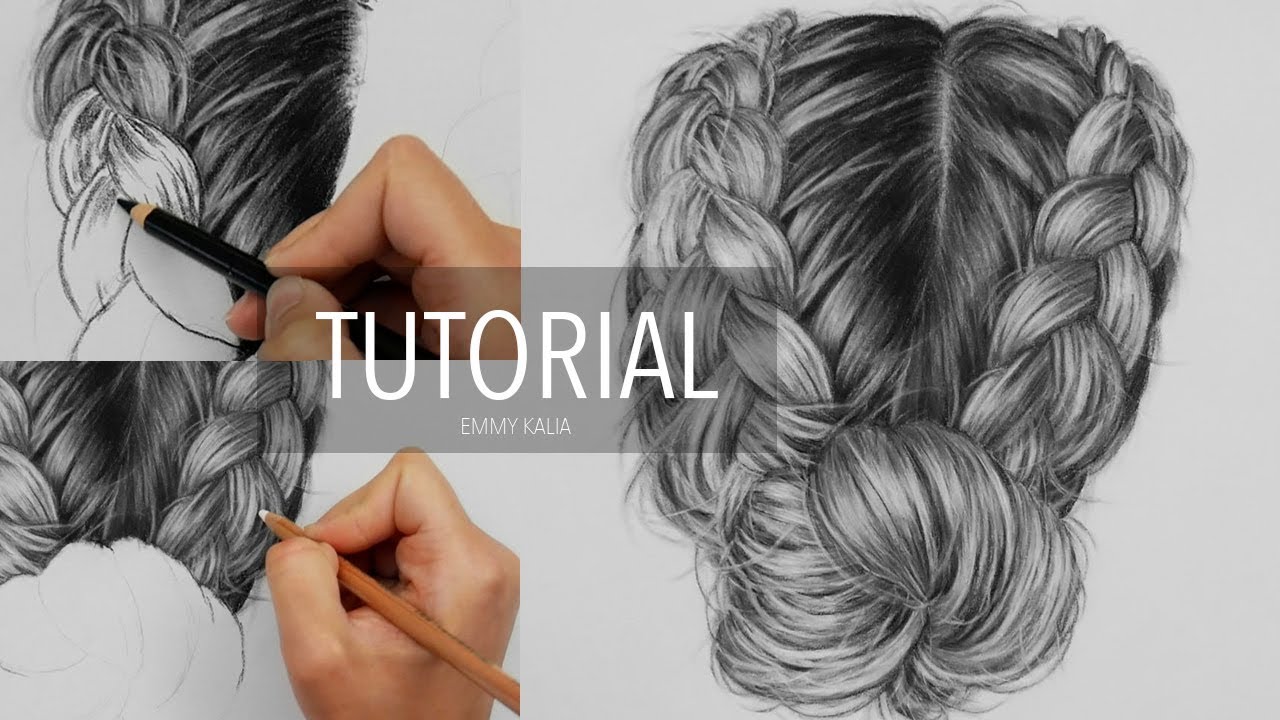 1280x720 How To Draw Realistic Hair With Charcoal And White Pastel Pencil