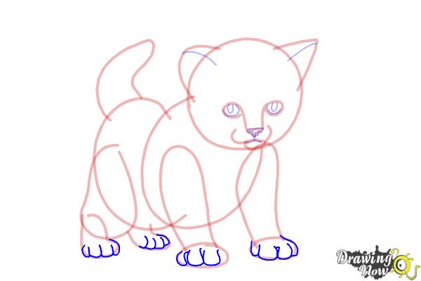 600x400 How To Draw A Kitten Step By Step