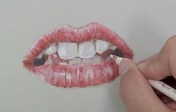600x382 To Draw A Realistic Mouth With Colored Pencils