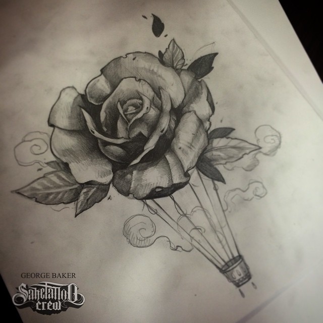 640x640 Realistic Rose Sketch From Baker!