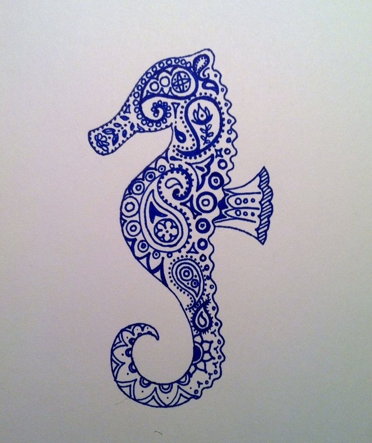 736x877 Best Seahorse Tattoos