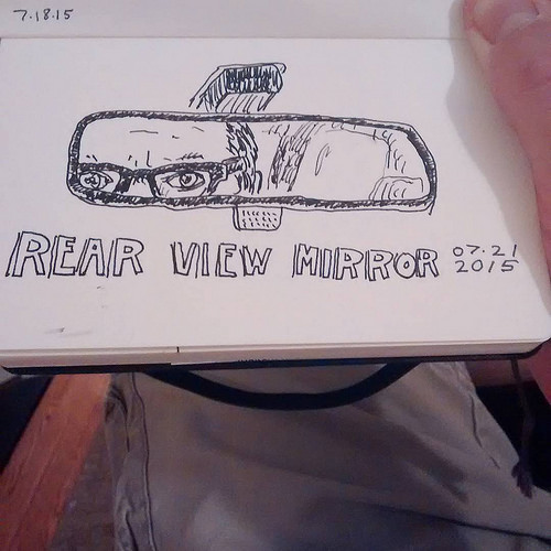500x500 Silly Sketch Today Rear View Mirror.