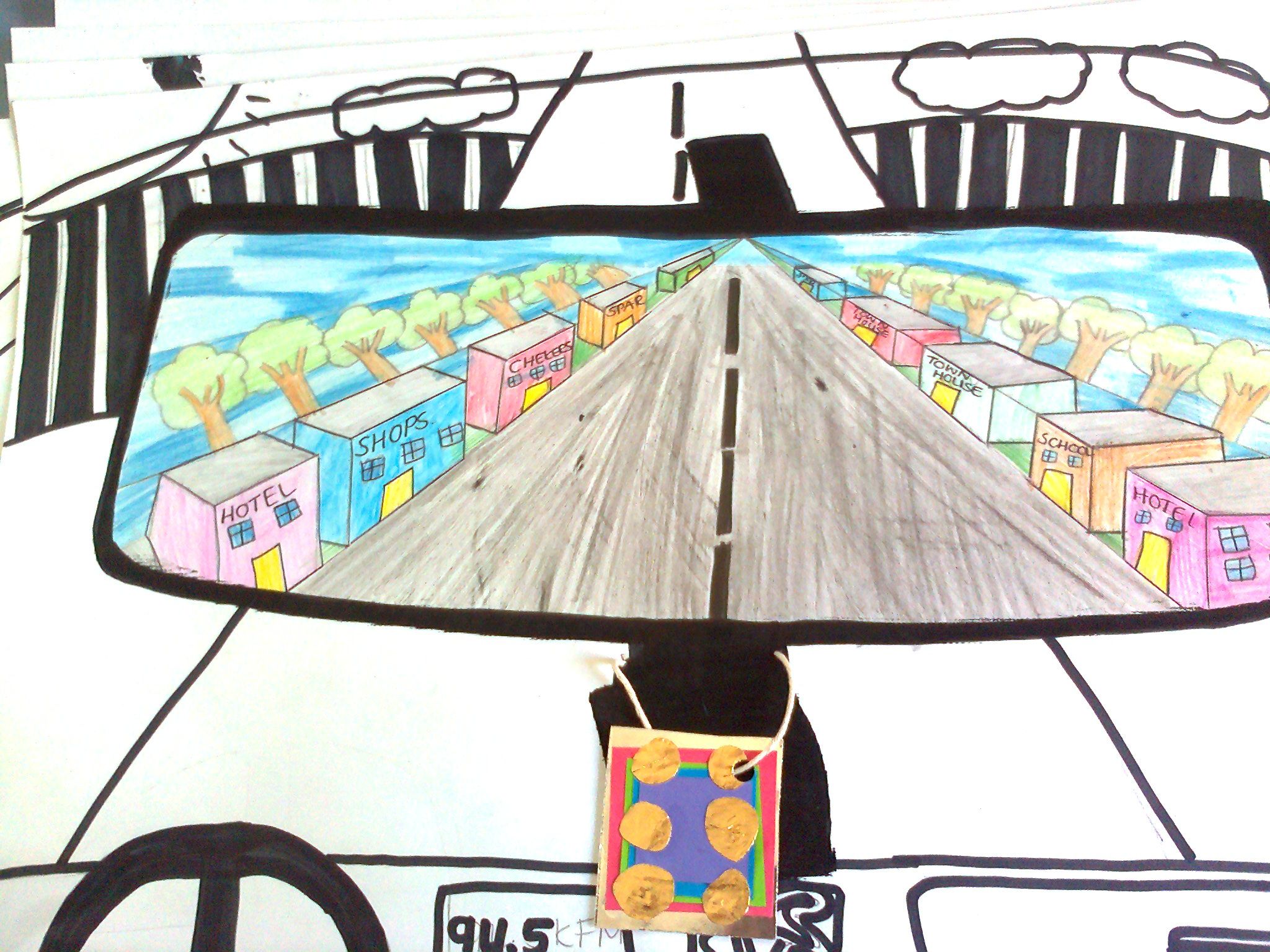 2048x1536 Perspective Lesson.' In My Rear View Mirror' Drawing Perspective
