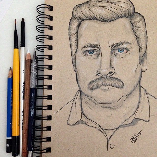 640x640 Mixed Media Pencil, Pen, White Charcoal, And Prismacolor Pencil