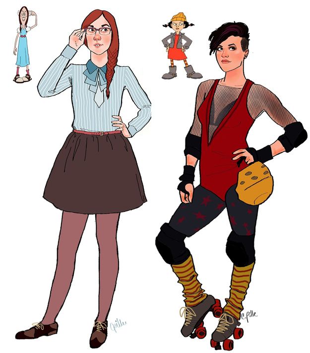 625x711 Recess 17 Cartoon Characters Drawn As Adults Character Design
