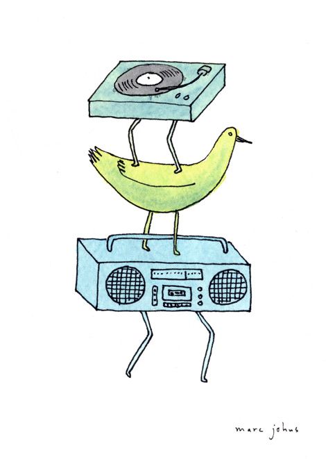 470x665 Record Player Birdoombox Why Not Illustrations