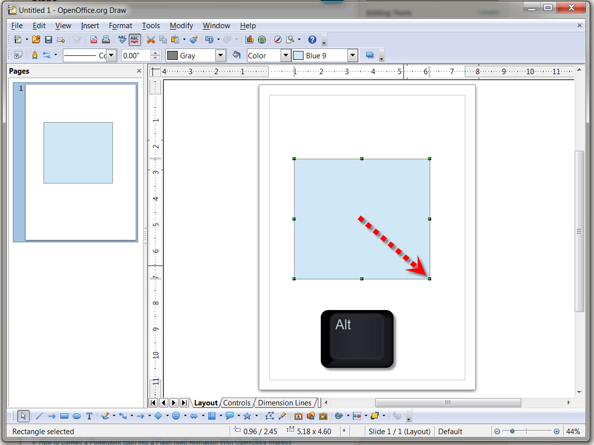 1200x900 How To Draw A Rectangle Using Open Office Draw 6 Steps