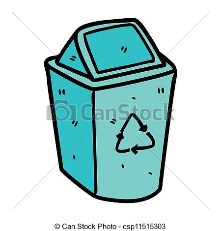 450x470 Trash Bin Doodle Vector Clipart