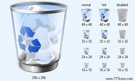464x280 Full Recycle Bin Icon Image. Network Icon Library For Vista