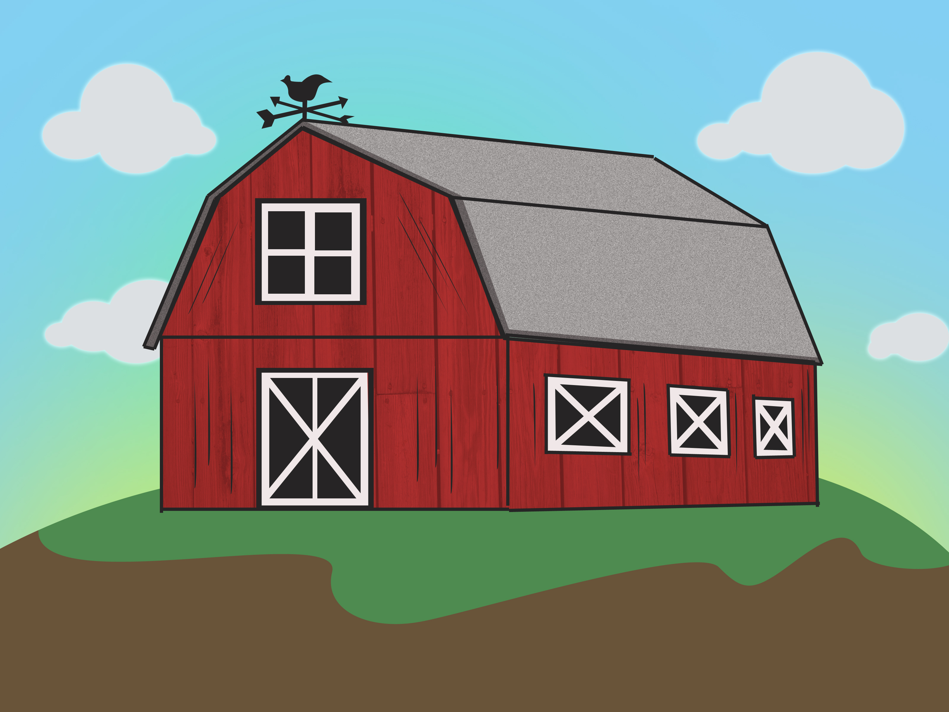 3200x2400 How To Draw A Barn
